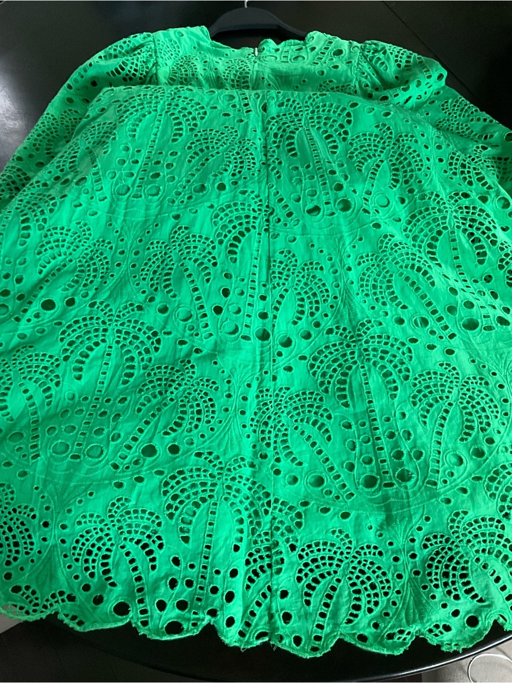 FARM Rio Vibrant Richeliu Eyelet Maxi Dress with Puff Sleeves - Picture 12 of 13